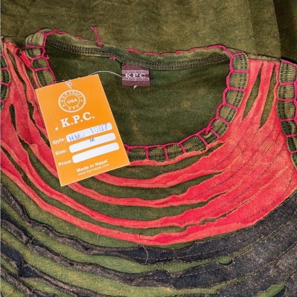 K.P.C. Women’s Dress Size Medium. Hand Stitched Beautiful Colorful Made In Nepal - Picture 3 of 9